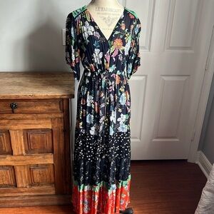 Johnny Was Floral Maxi Dress